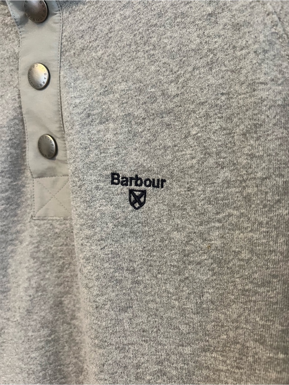 Barbour Men’s 100% Cotton Popover Half Snap Mockneck Sweatshirt - Picture 2 of 8